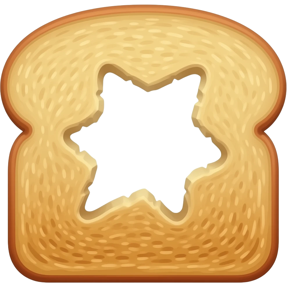 Toast with a bite missing emoji