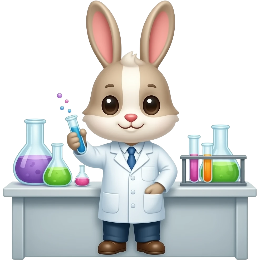 実験している様子　可愛い動物にして、うさぎとか、もっと絵文字っぽく emoji