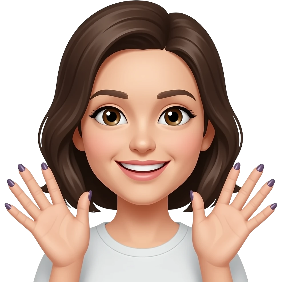 😁 with nails emoji