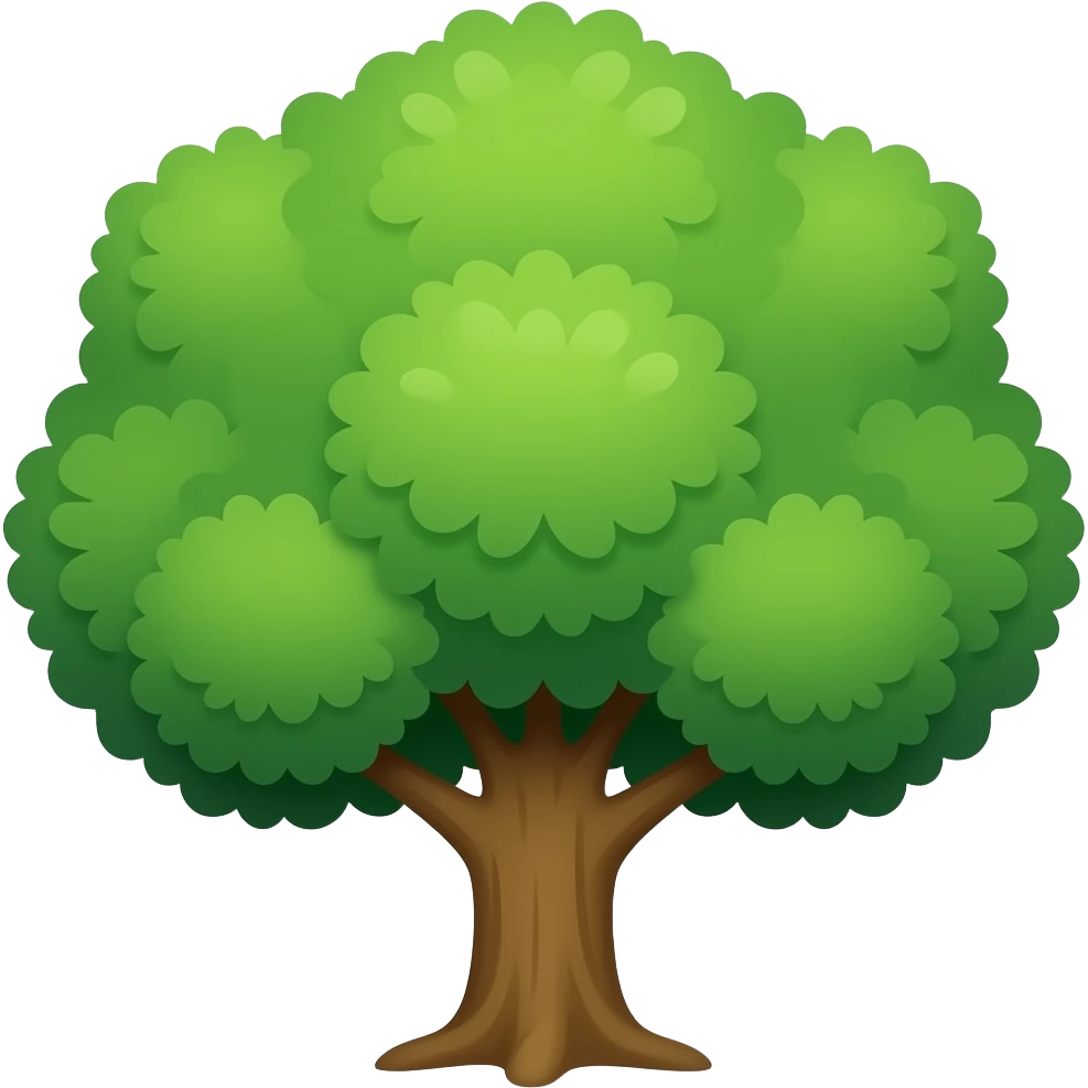 Brown tree emoji