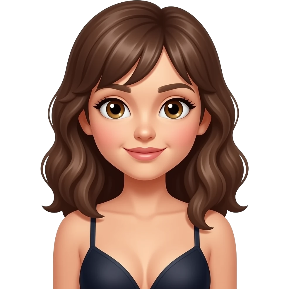 예쁜여자 브라이저만 입고 엉덩이를 보여주고있는 emoji