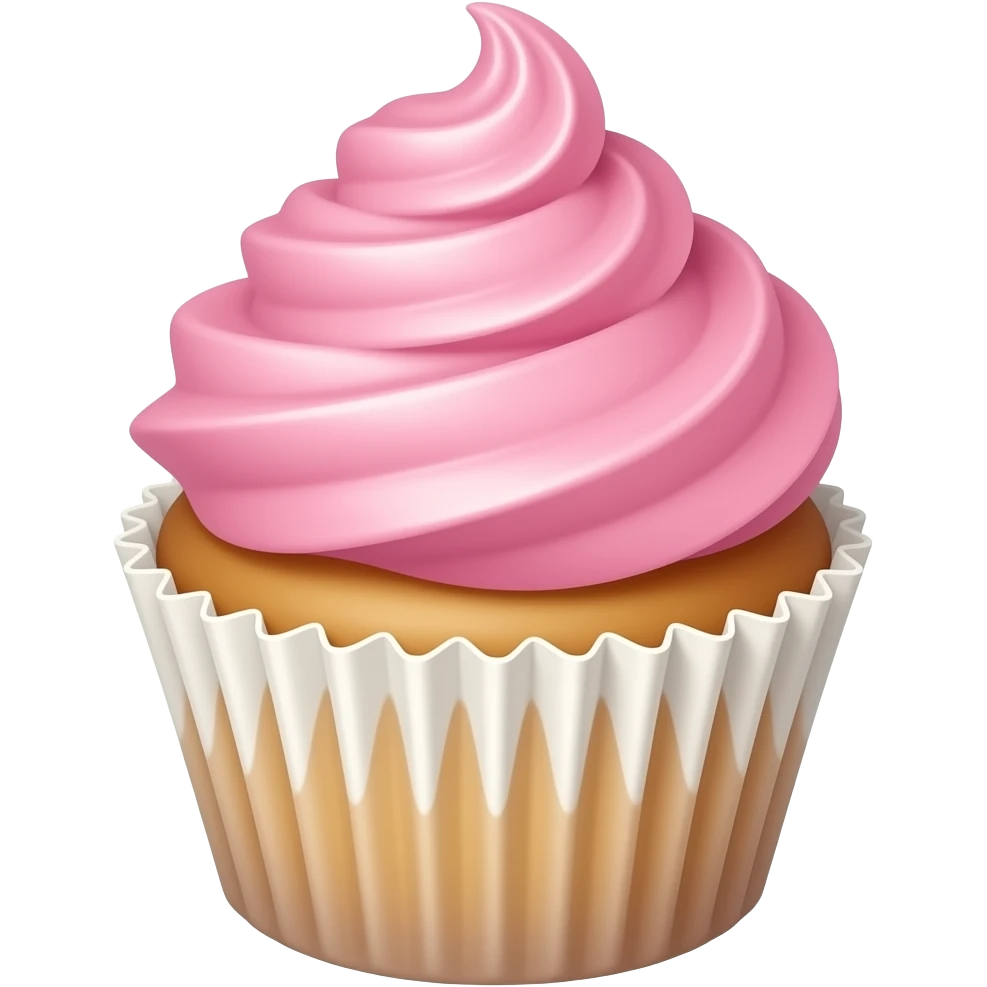 Cupcake with pink icing emoji