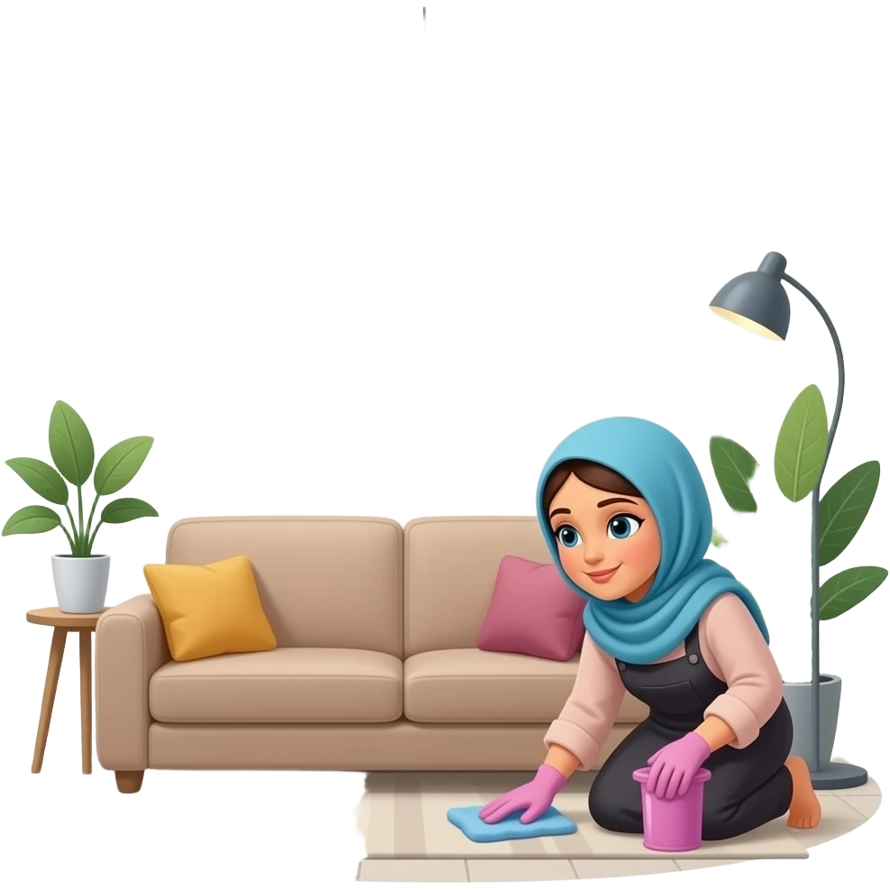 Moroccan women cleaning home emoji