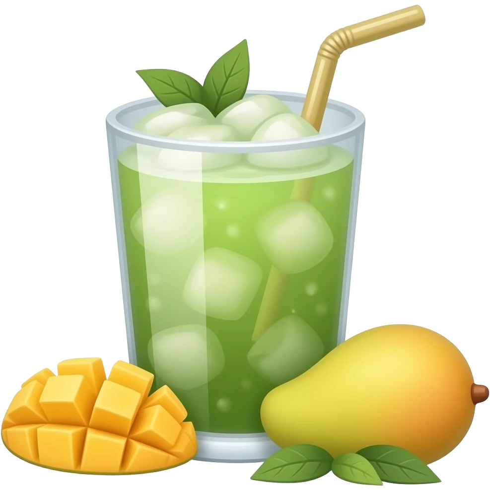Iced matcha MANGO emoji
