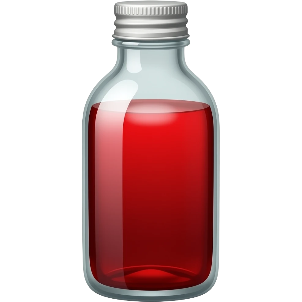 red liquid bottle emoji