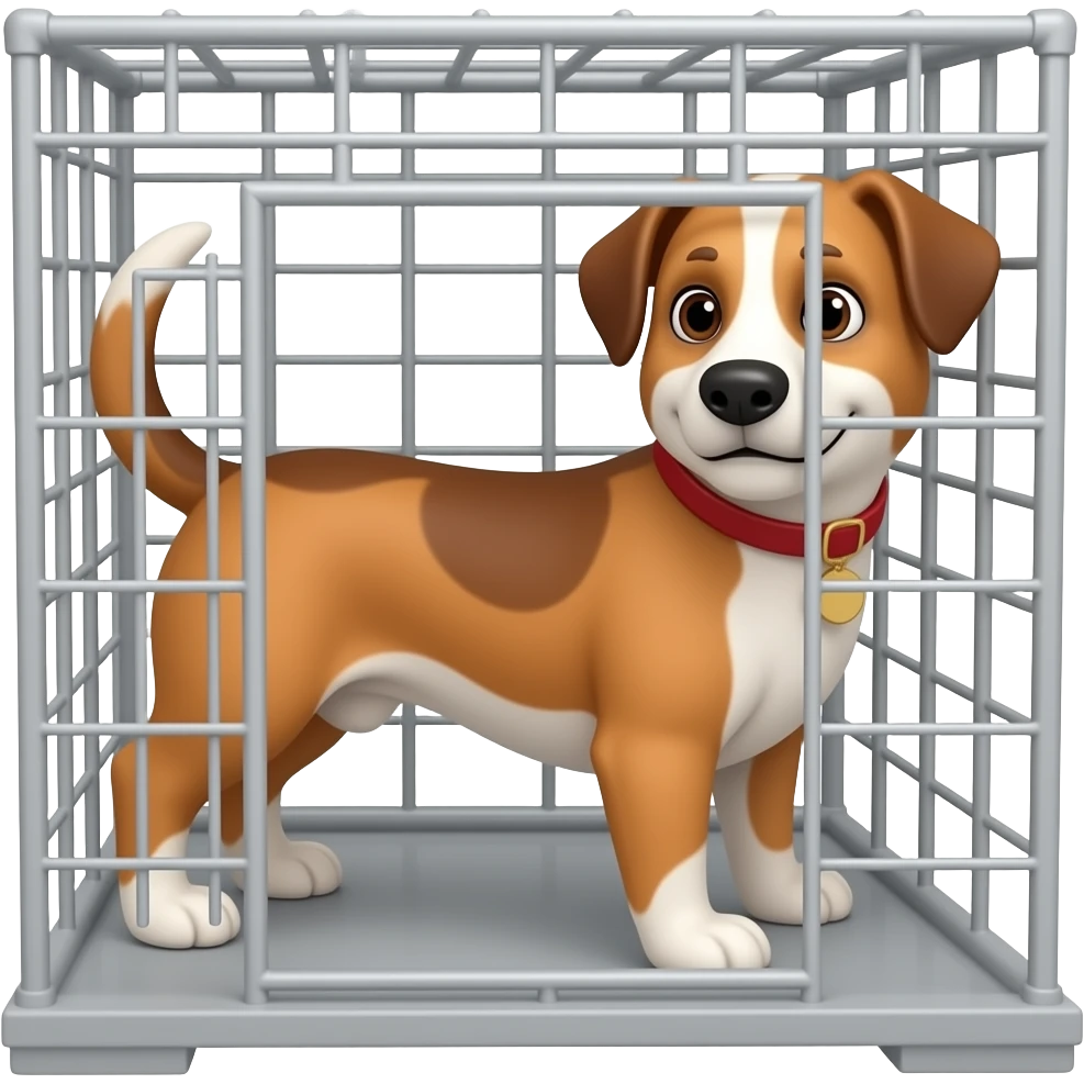 The dog goes into its kennel emoji