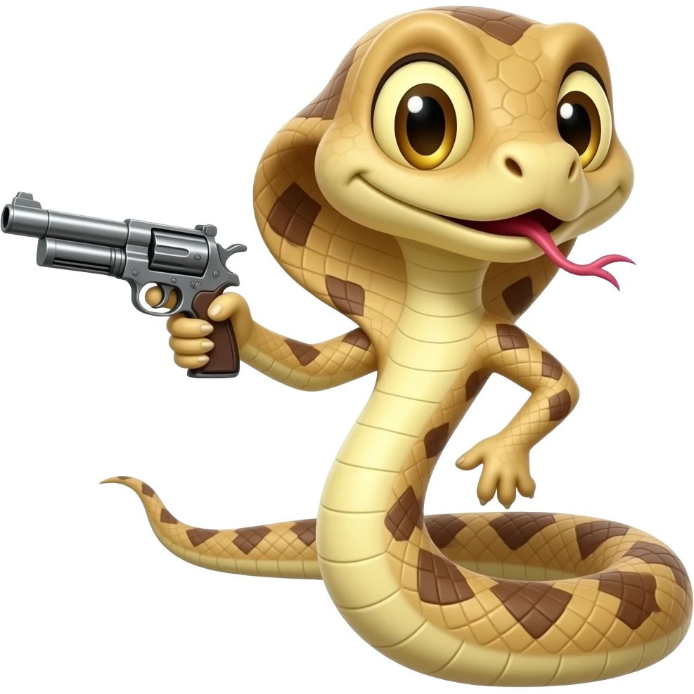 Cobra with a gun emoji | AI Emoji Generator