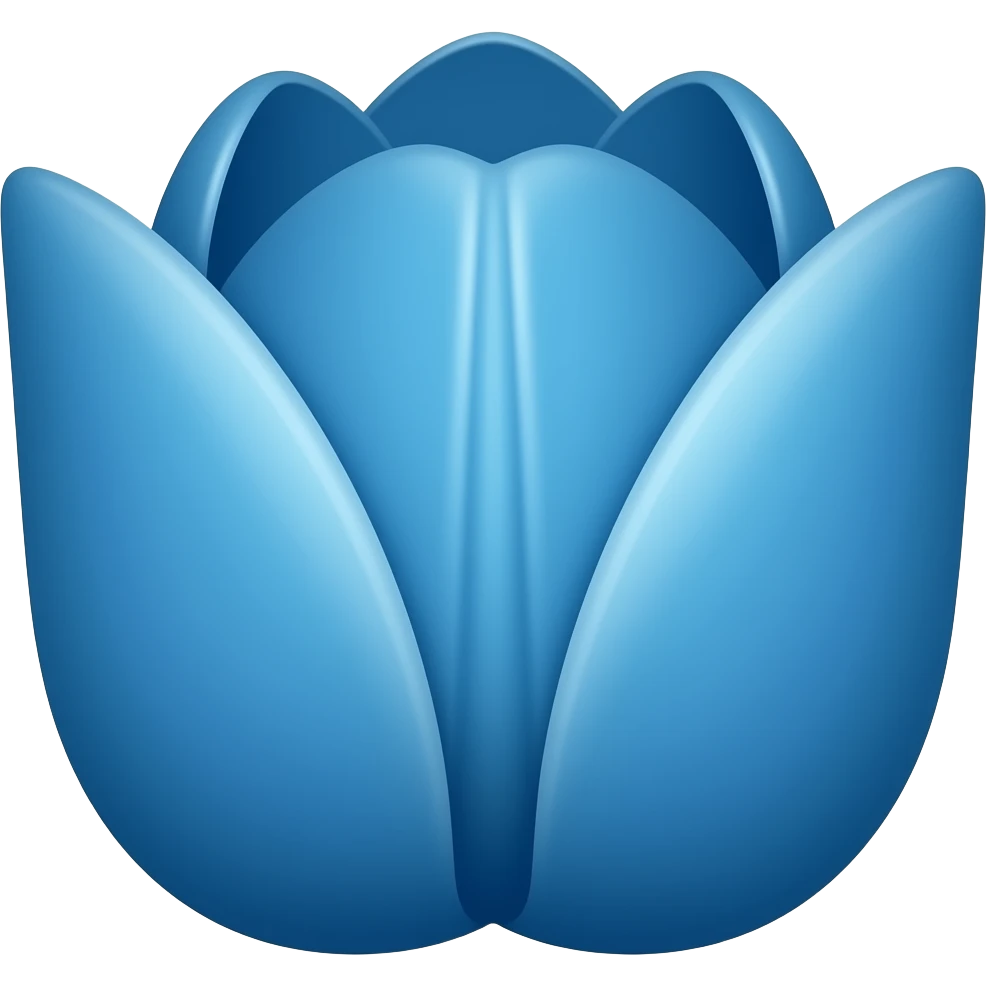 Tulipan azul emoji
