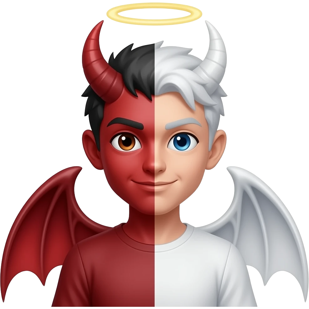 Mitad demonio mitad angel emoji