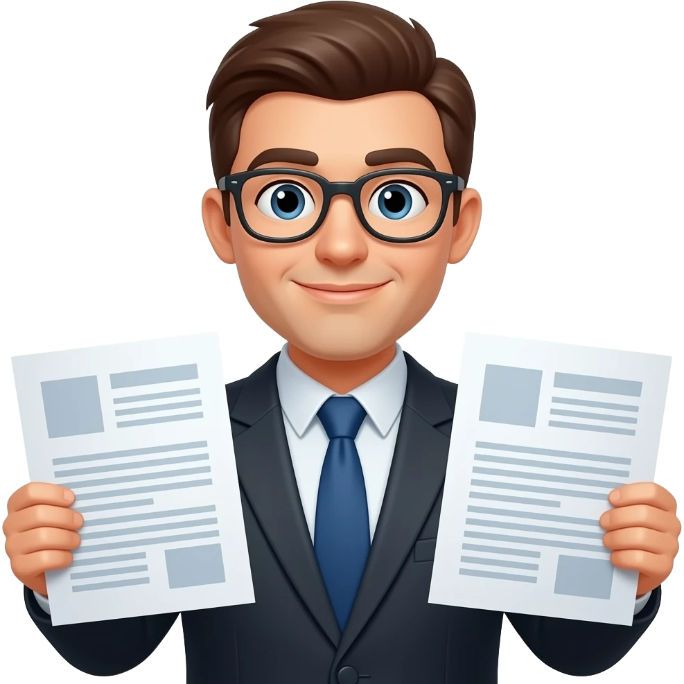 comparing two documents emoji
