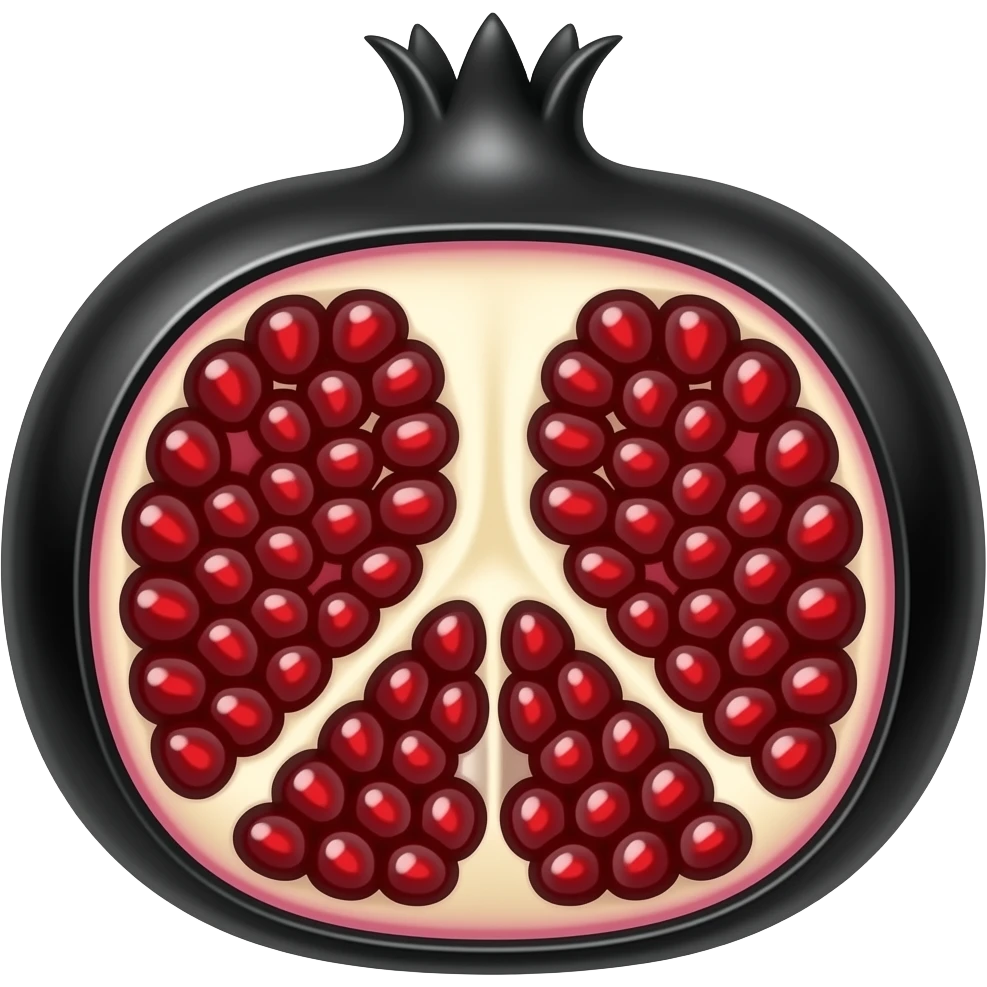 Black pomegranate emoji