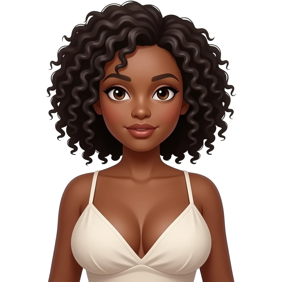 black girl with huge boobs and afr emoji