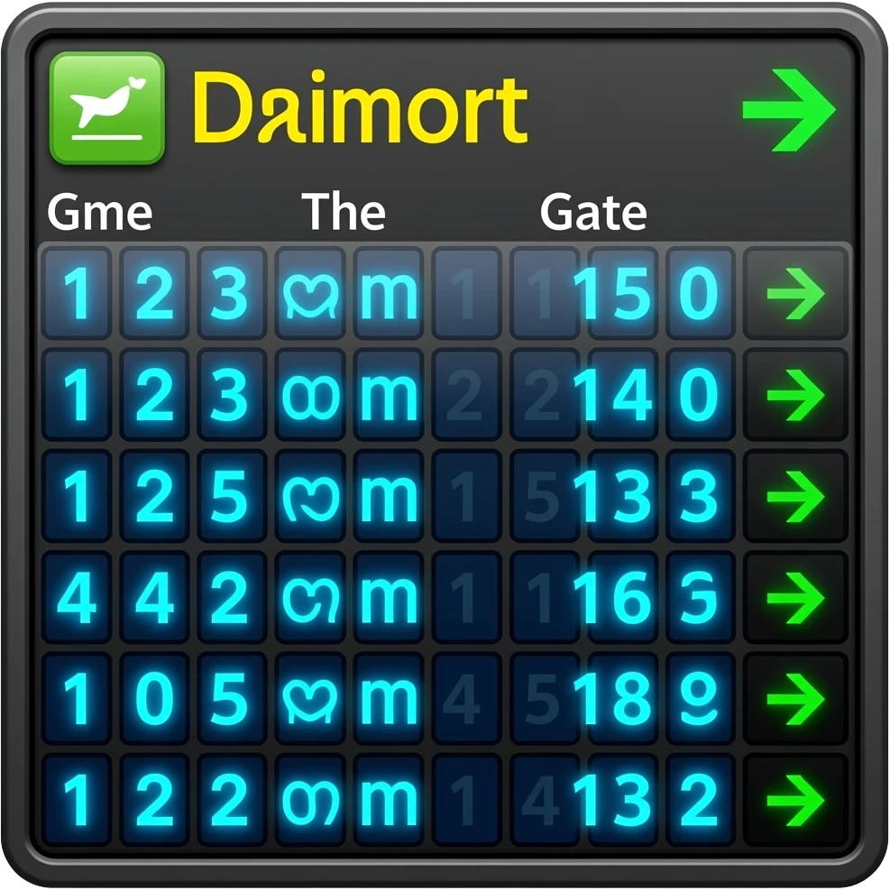 airport board departure table emoji