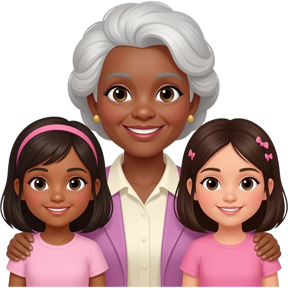 Grandma african american of girls emoji