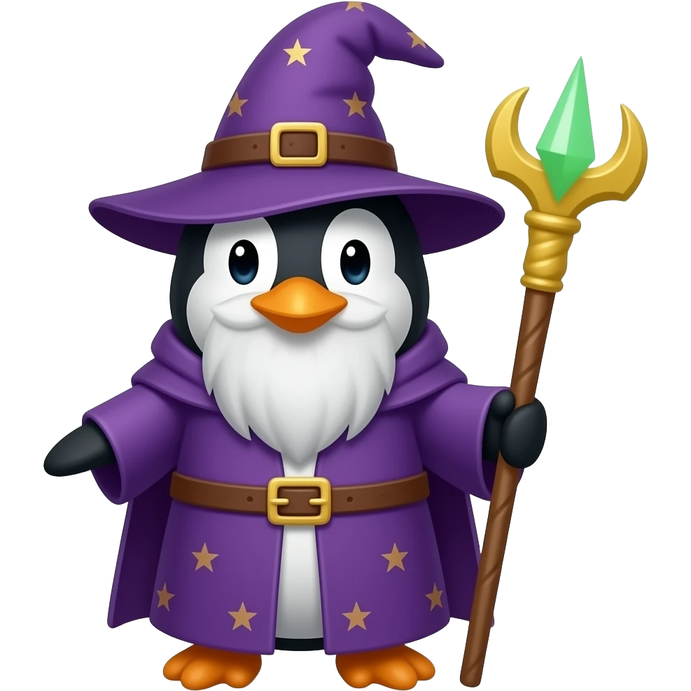 Penguin Wizard emoji
