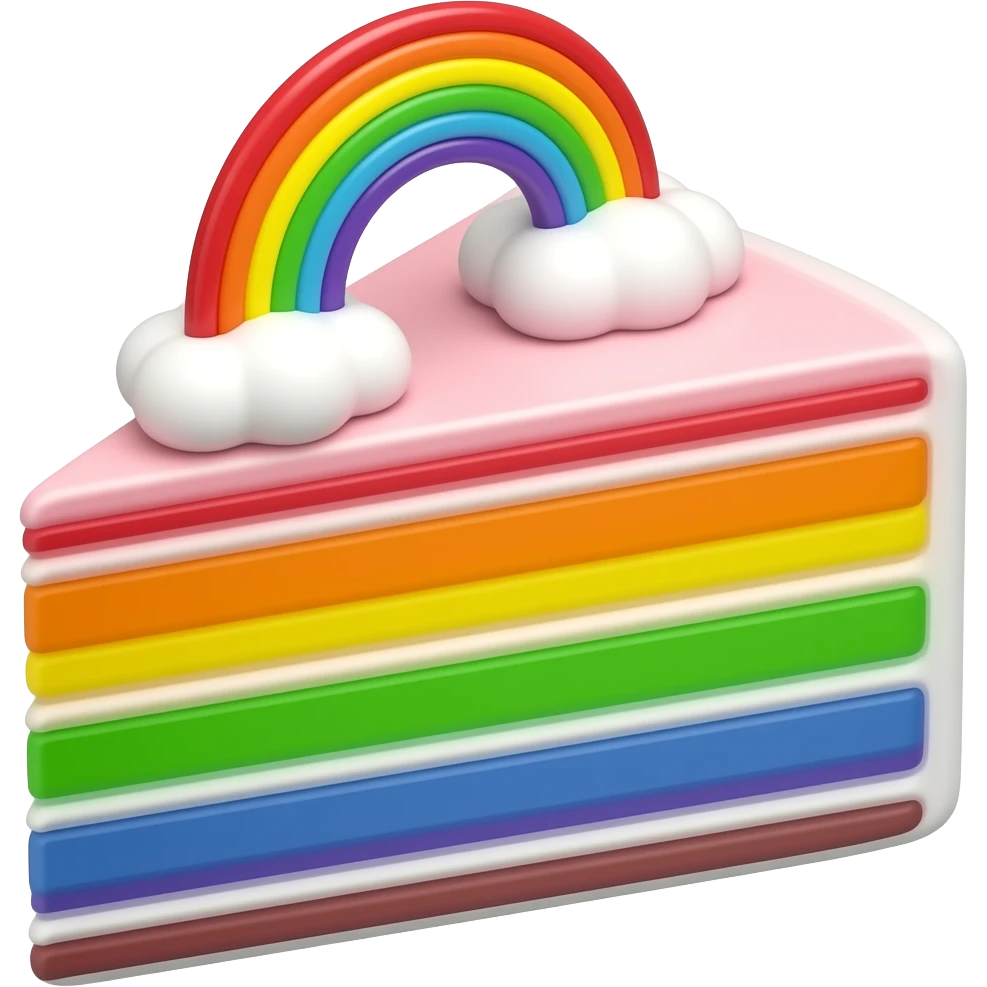 Rainbow cake emoji