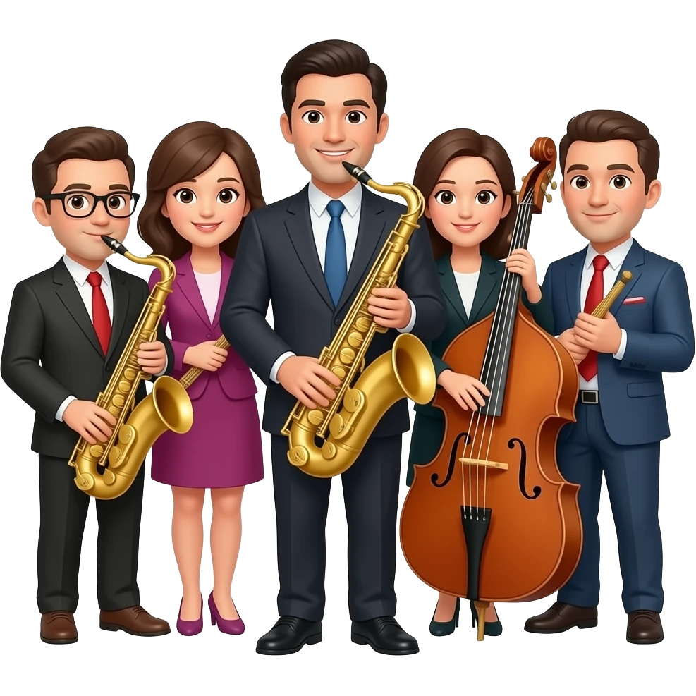 группа музыкантов джаз единомышленники emoji
