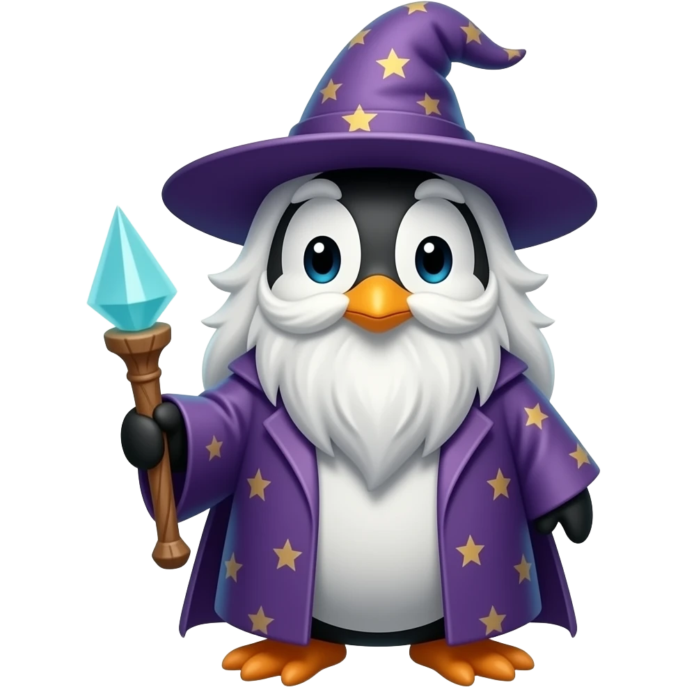 Penguin Wizard emoji
