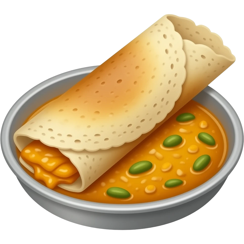 Masala Dosa emoji to whatsapp emoji