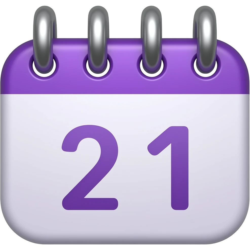 violet calendaar emoji