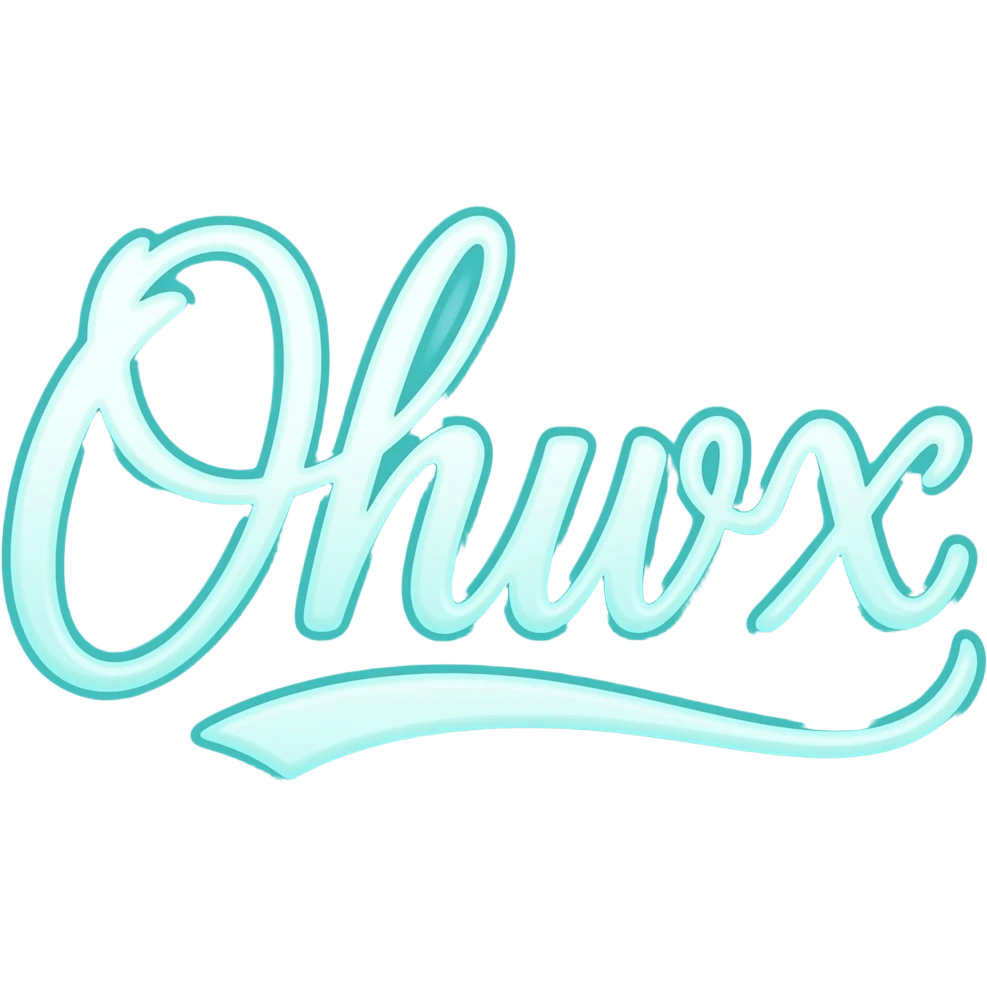 The word 'Online' in cursive fancy writing that's glowing blue green white OMBRE with no background emoji
