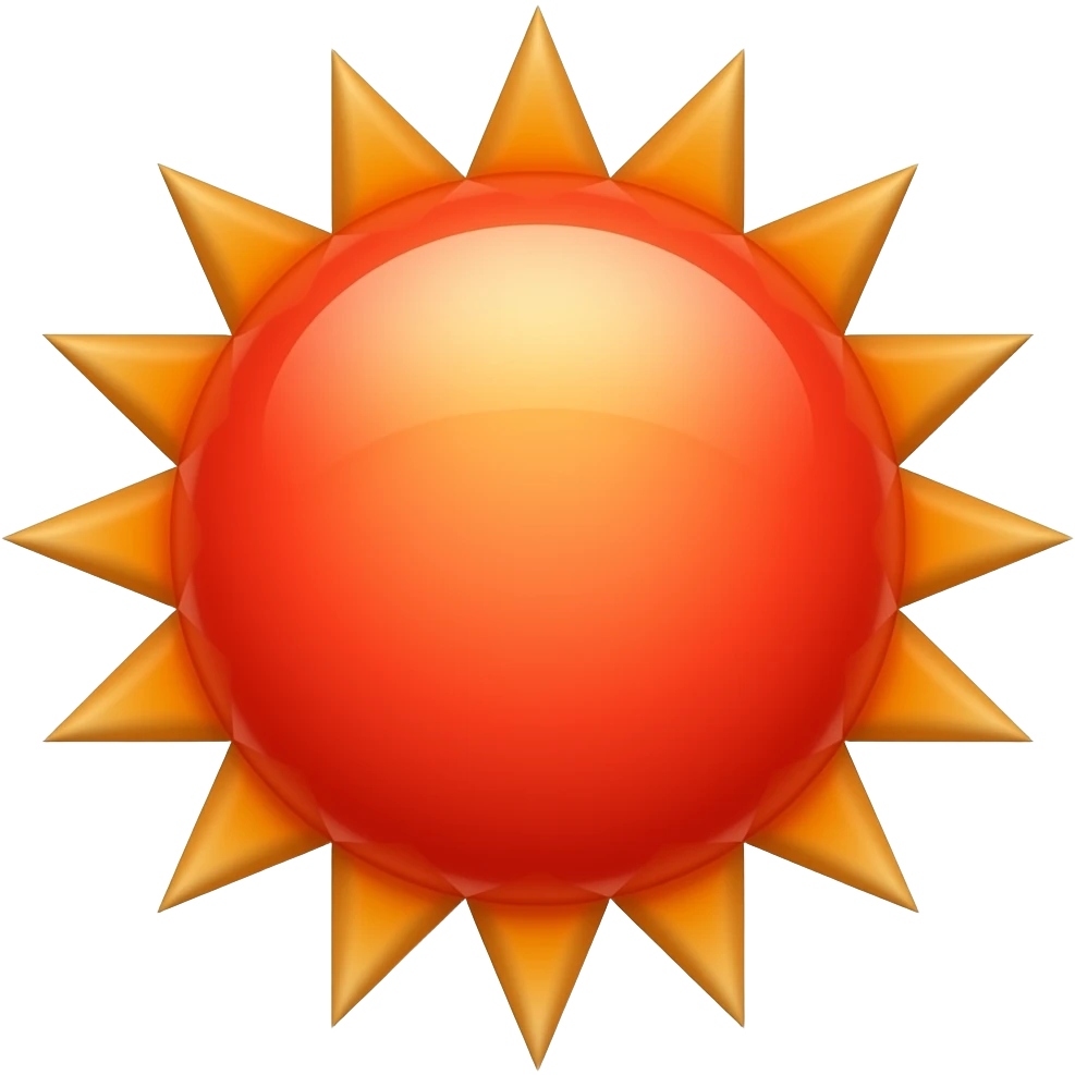 Red sun emoji