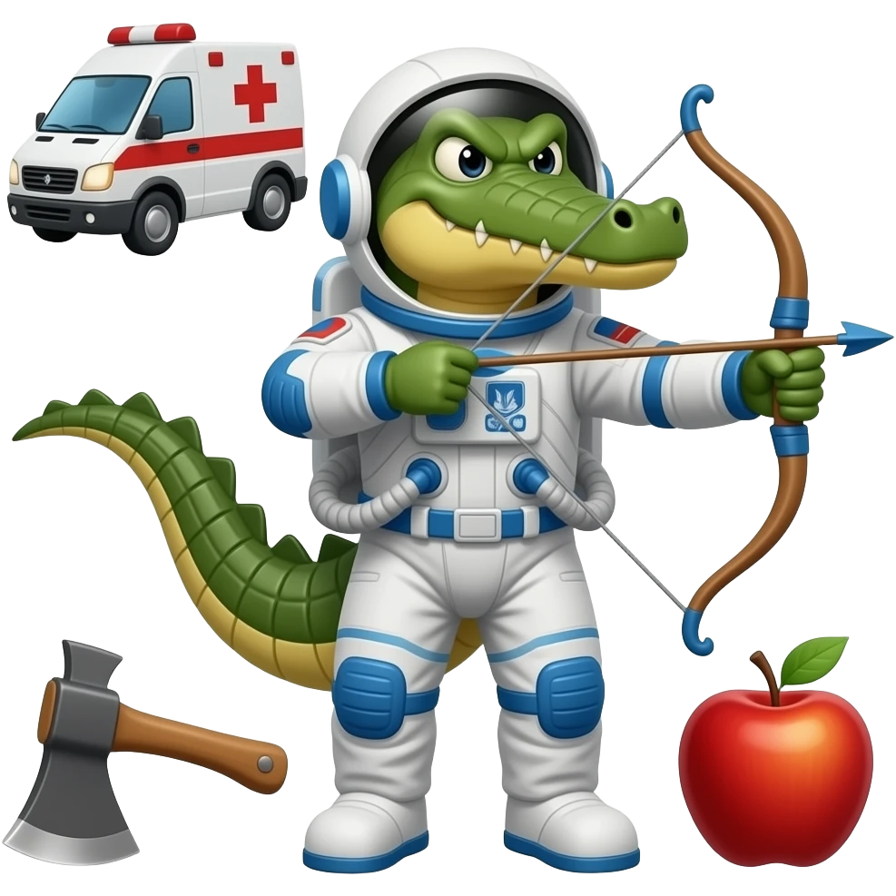Aa 🐜🐊🏹🚑🧑‍🚀🪓🍎🫎😡 emoji
