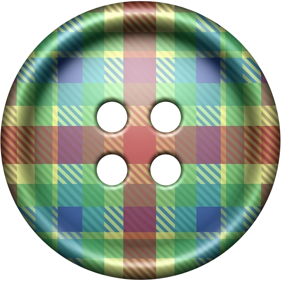 Plaid four holed button emoji