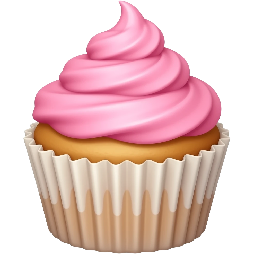 Cupcake with pink icing emoji