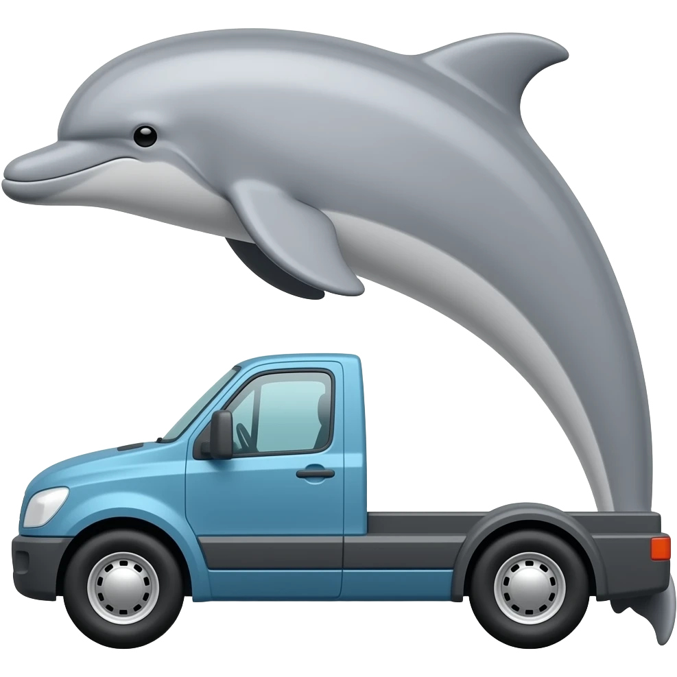🐬+🚜 emoji