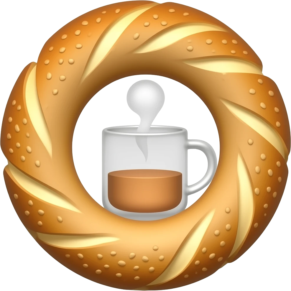Çay ve simit emoji