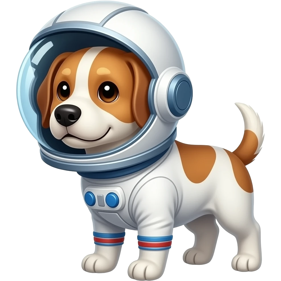 dog in Astronaut helmet emoji