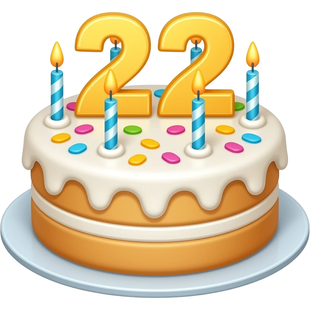 23rd Birthday cake emoji