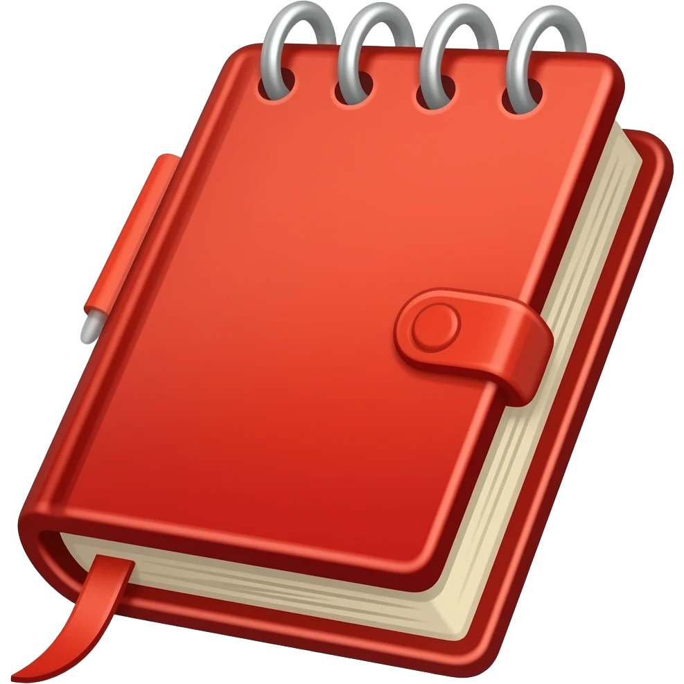 red notebook emoji