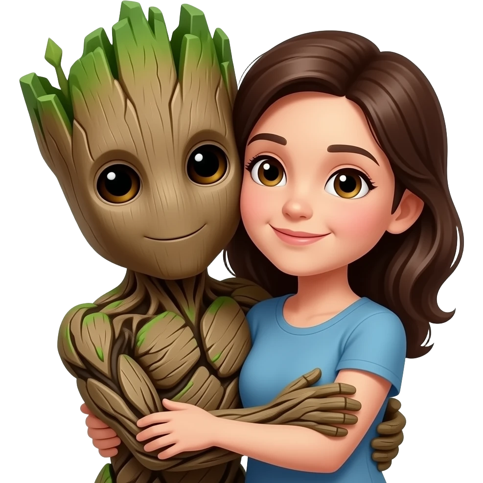 Mommy hugs Groot emoji