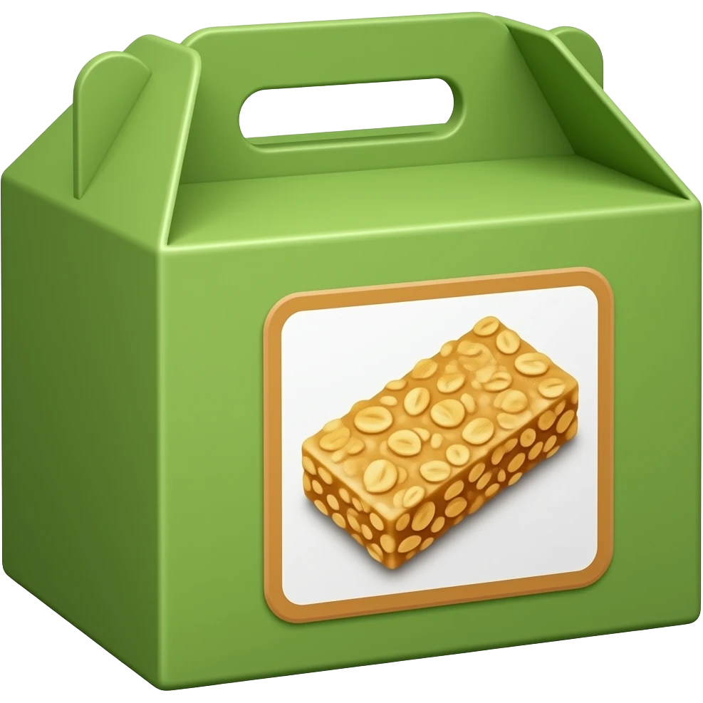 rectangular grocery store green cardboard box of heathy granola bars ...