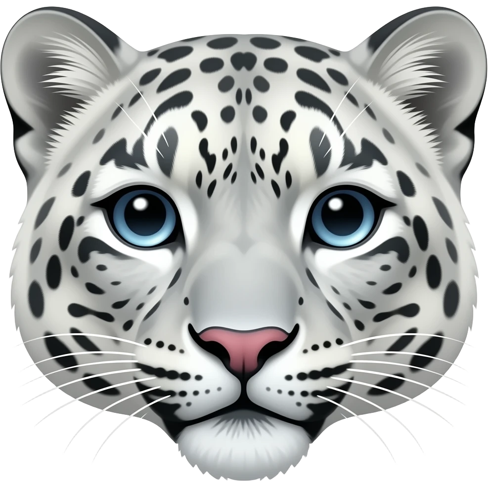 Snow leopard face emoji