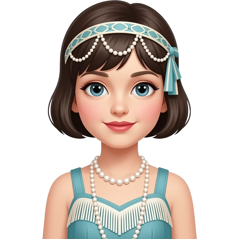 1920s Flapper Little Girl emoji