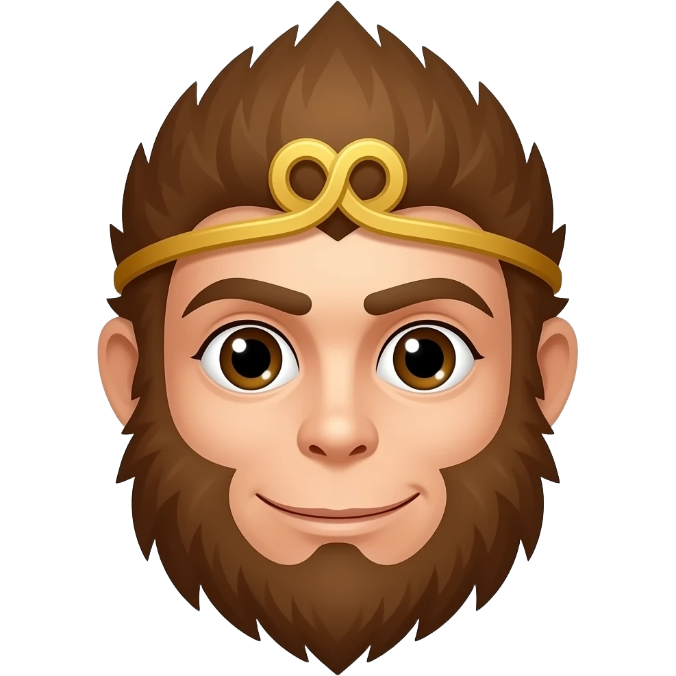 Hanuman face right side borders emoji