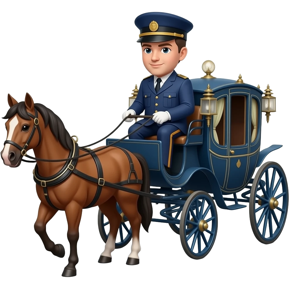 Carrozza e nocchiere emoji