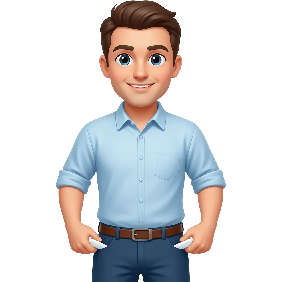 Emoji guy pulling out pockets emoji
