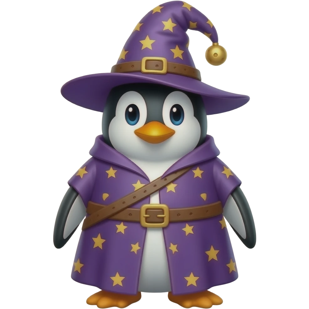 Penguin Wizard emoji