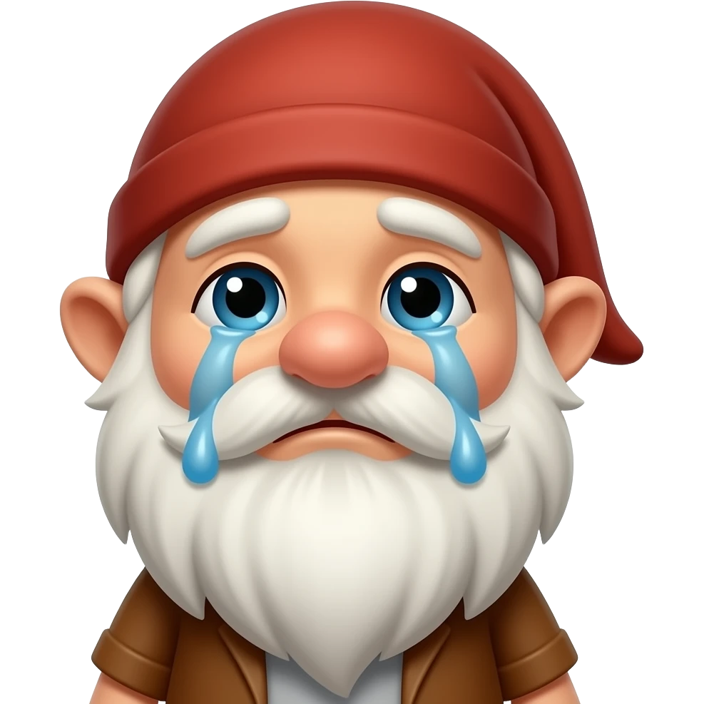 Crying standing dwarf emoji