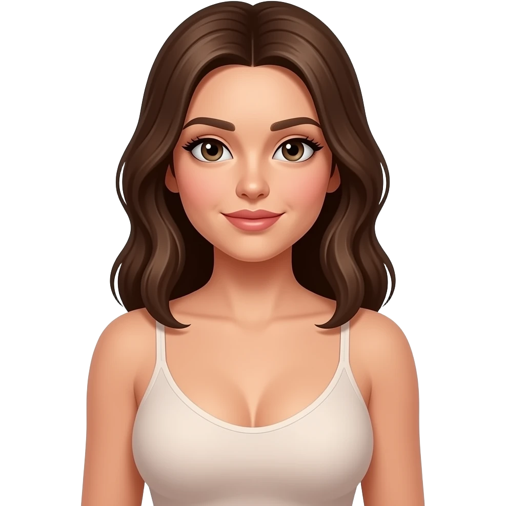 Naked busty girl posing emoji