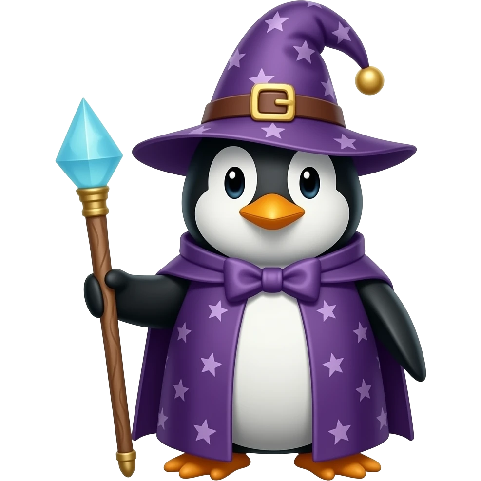 Penguin Wizard emoji