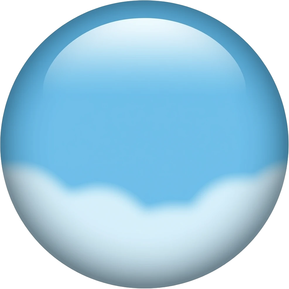 gradient light blue cloudy circle emoji
