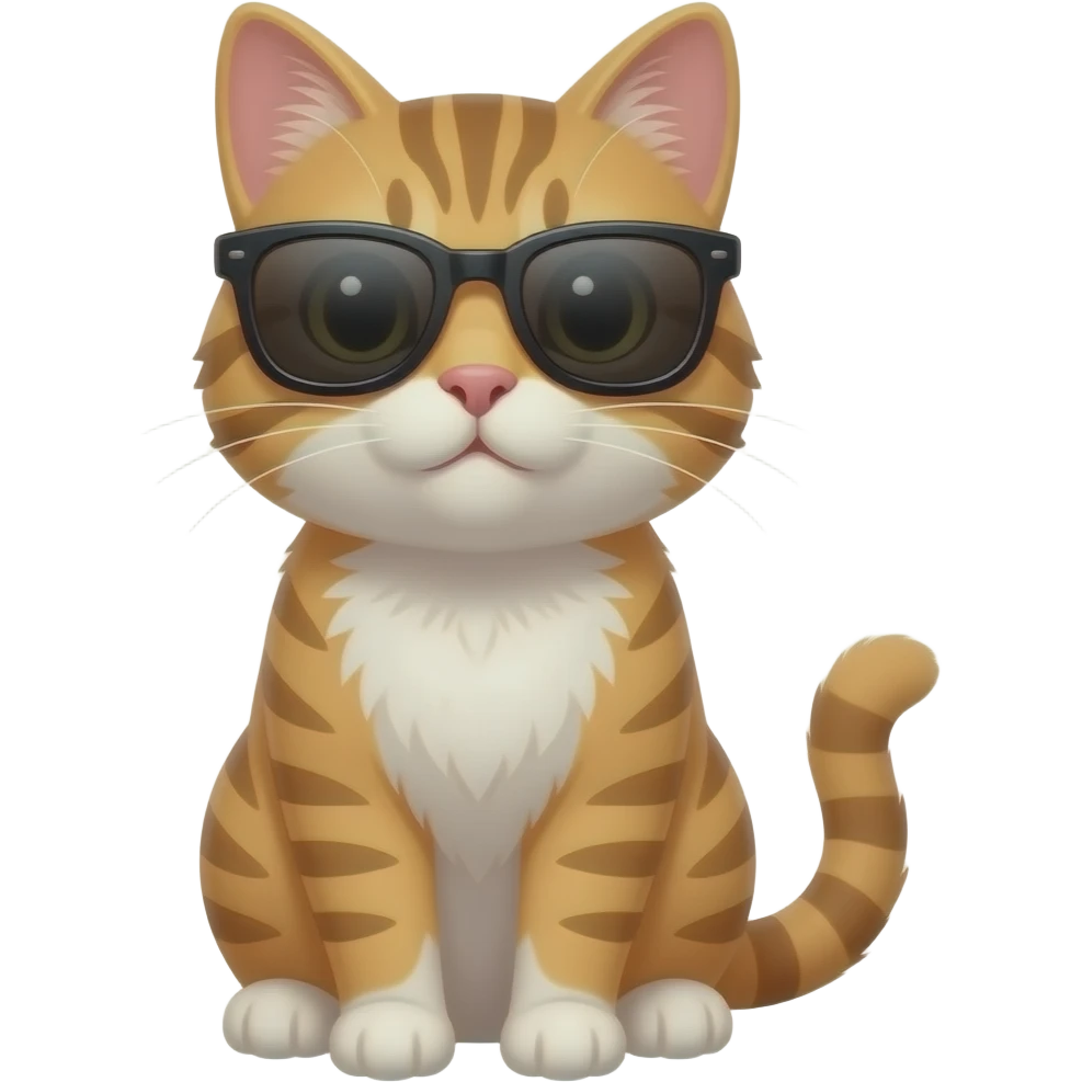 Cat wearing sunglasses emoji