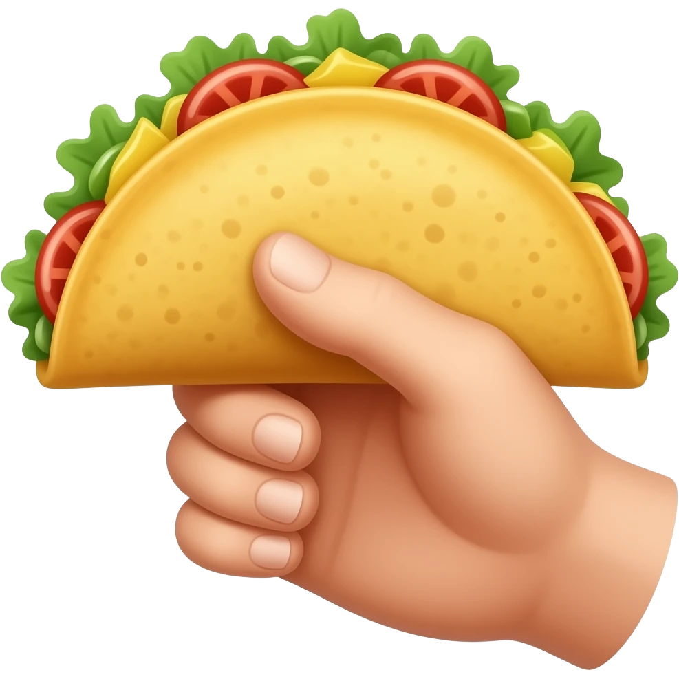hand and tequeños emoji