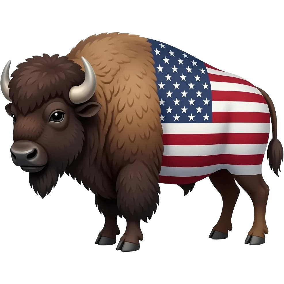 American bison VS humanized edition emoji
