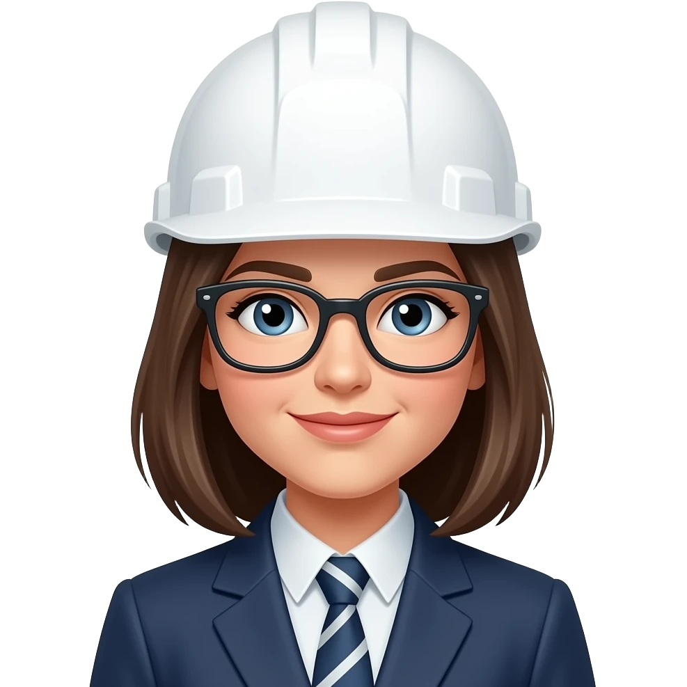 Arquitecta con casco blanco emoji